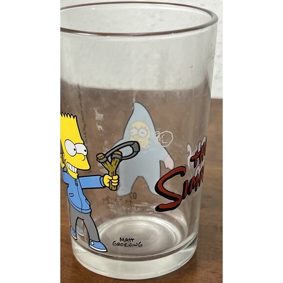 Simpsons Drinking Juice Glass Bart Baby Maggie Rare‎ Promo 2021 Slingshot Snow - Picture 5 of 10